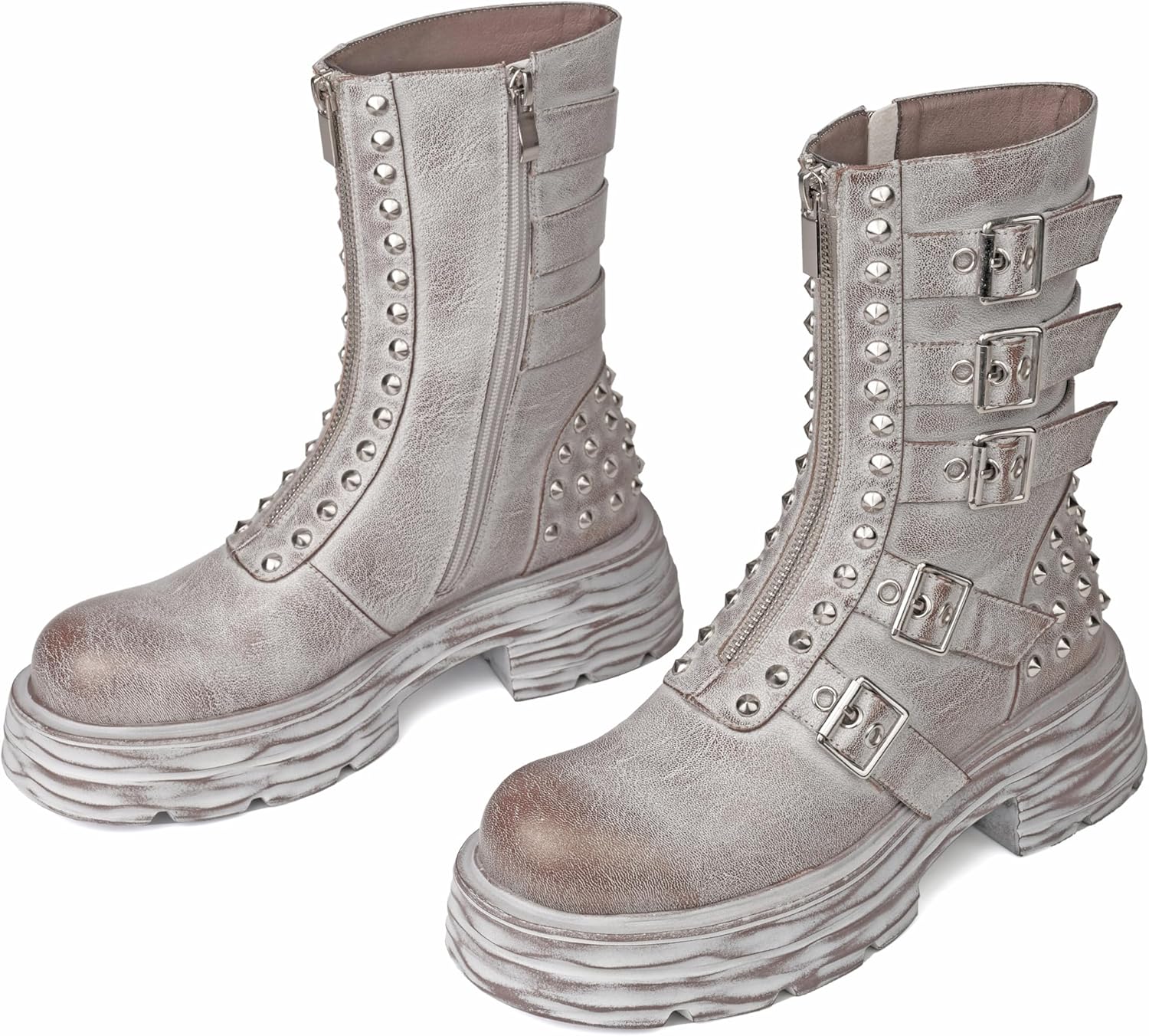 Mid Calf Boots for Women Chunky Sole Vintage Antique Western Boots Classic Retro Navy Cowgirl Boots Women - Image 7