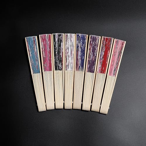 Miniatura 6 de Babeyond - Abanico floral de mano plegable vintage, abanico de mano con encaje y diferentes patrones, abanico de tela para boda y fiesta