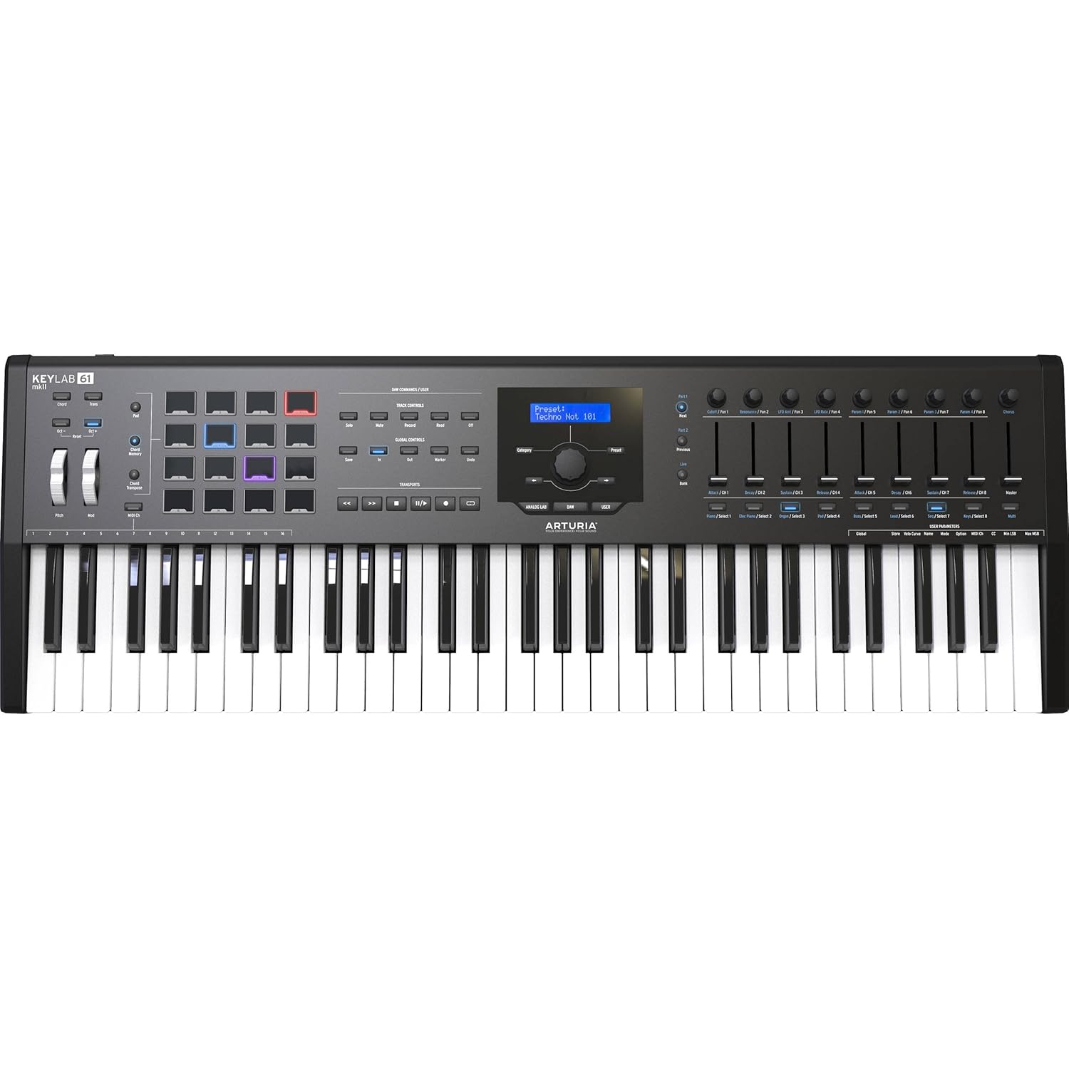Arturia KeyLab 61 MkII Professional Midi Keyboard Controller with