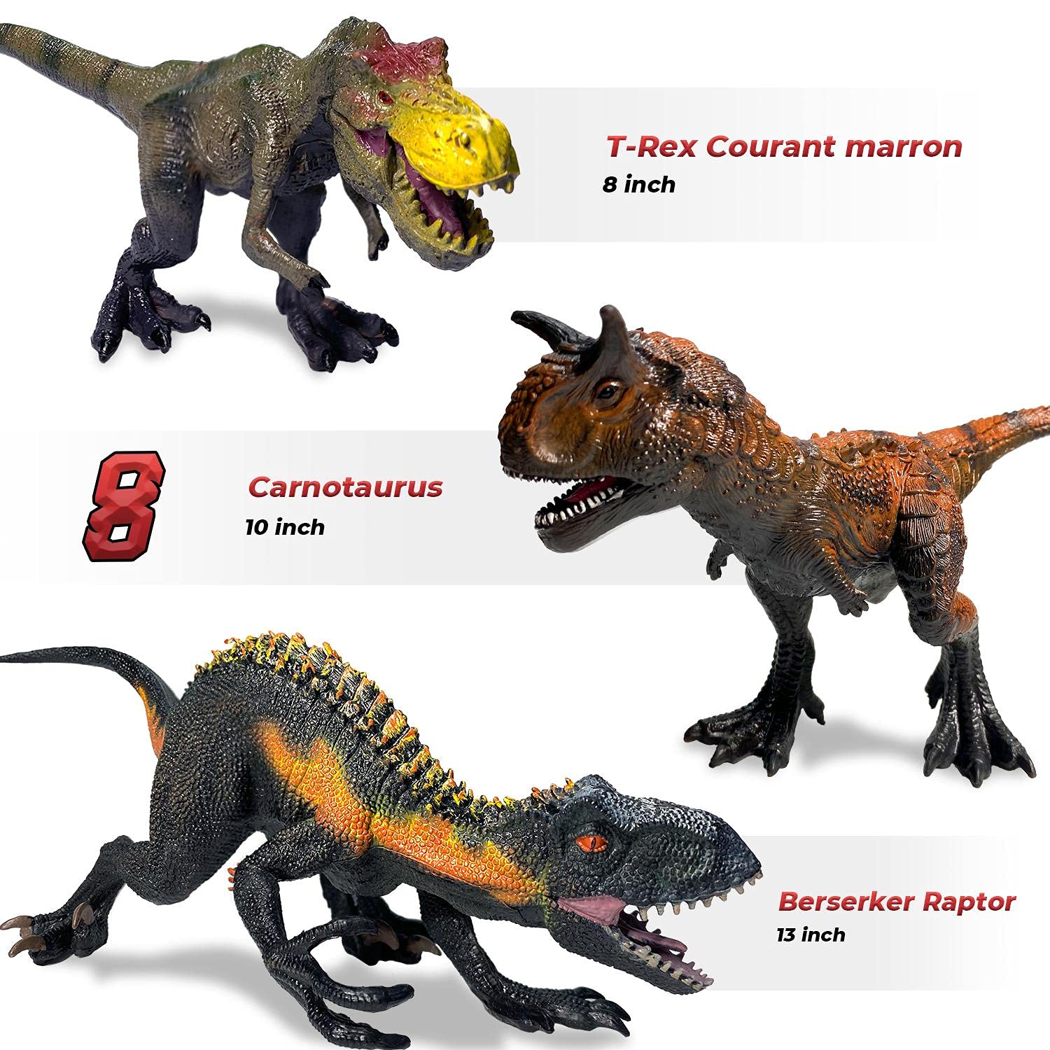 Buy 8 Pcs Large Dinosaurs Toy for Toddlers,Jumbo Dinosaur Toys for Kids 35 Dinosaur Indoraptor