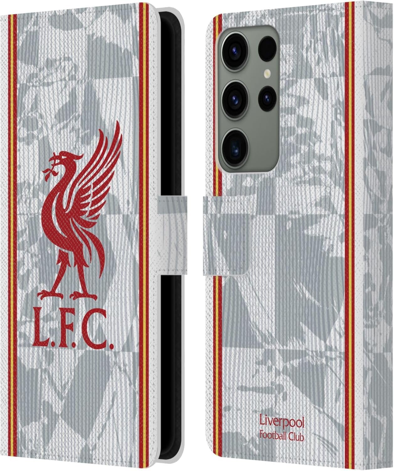 Head Case Designs Officially Licensed Liverpool Football Club Third Kit 2024/25 Leather Wallet Case Compatible with Samsung Galaxy S23 Ultra 5G