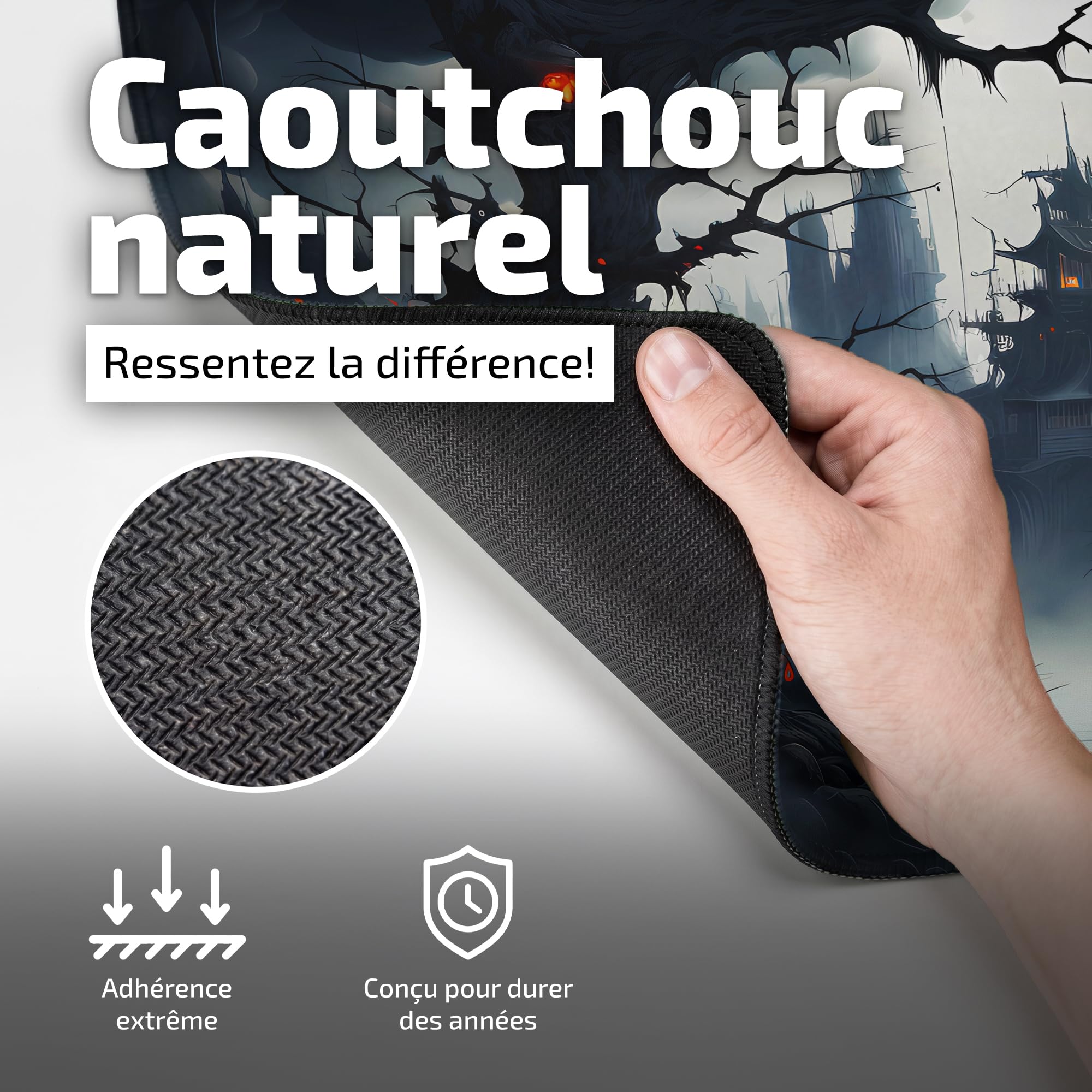 Tilt Grand Tapis de Souris Gamer XXL 100x50 cm | Tapis de Bureau Gaming Anti-Dérapant | Mouse Pad Imperméable pour PC et Accessoires Gaming | Tapis de Clavier (Dark and Darker)