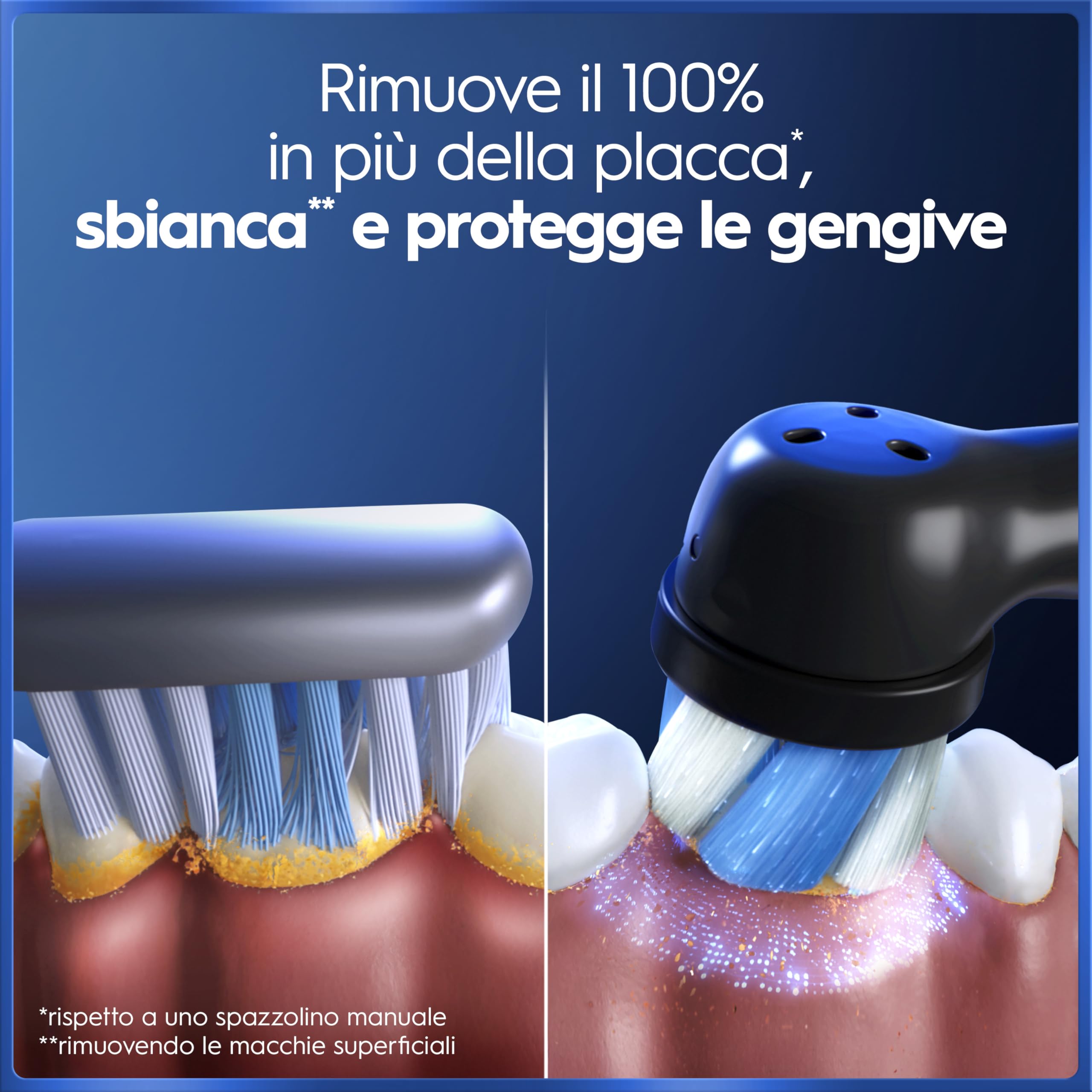 Oral-B iO 5 Spazzolino Elettrico, con 3 Testina di Ricambio, Custodia, Nero - 3 Testine di Ricambio per Spazzolino Elettrico, Ricaricabile, Custodia da Viaggio, Sensore di Pressione, Pulizia Denti