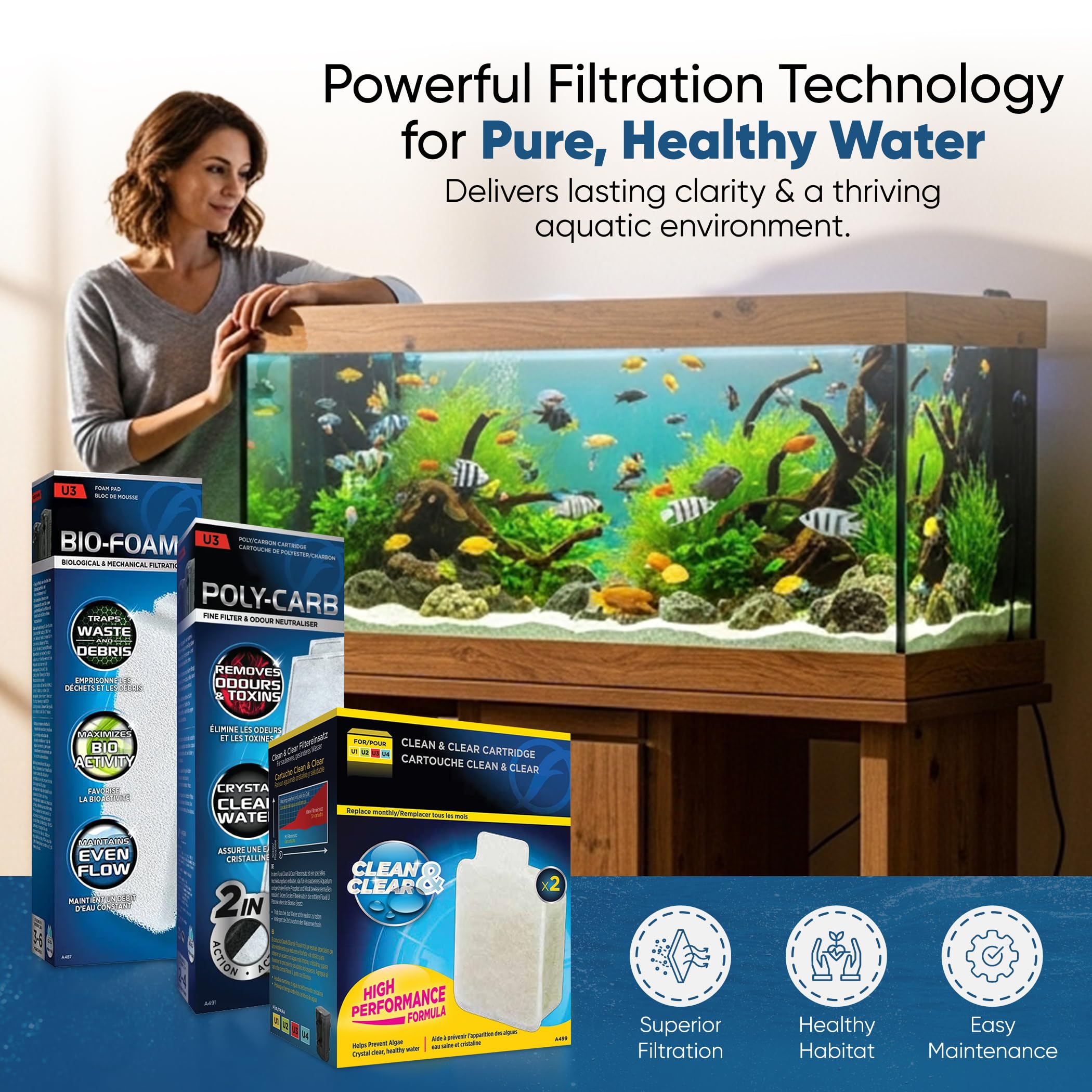 Trinity Nova U3 Underwater Maintenance & Replacement Filter Media Kit - Image 2