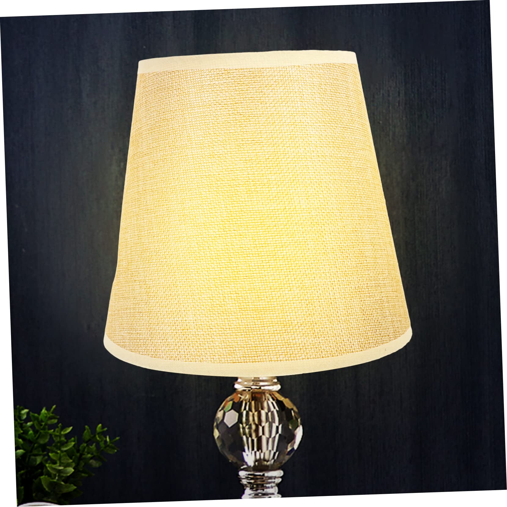 Homoyoyo Paralume In Tessuto Lino Beige/Bianco – 26,5 Cm, Per Lampada Tavolo, Attacco E27, Stile Country