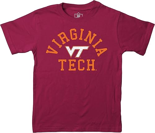 Wes and Willy Camiseta de algodón orgánico de manga corta para niños de la NCAA