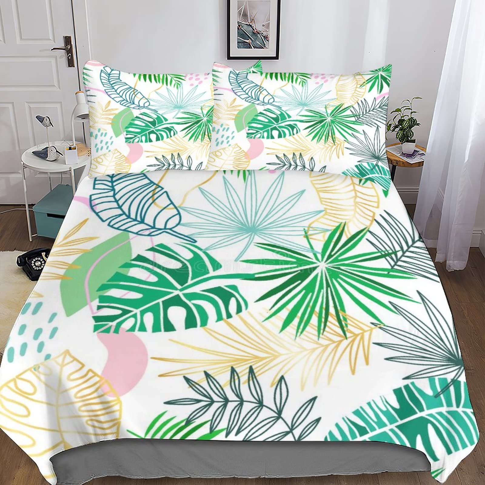 Ensemble de lit fleurs 3 pièces imprimé 3D pour moderniser la chambre d'enfant