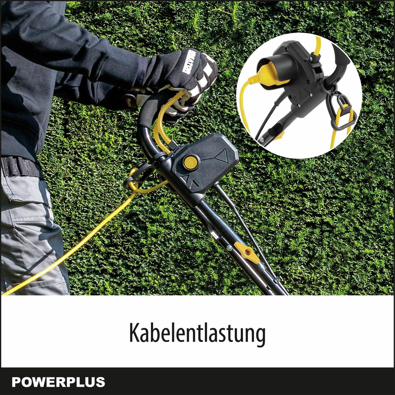 Powerplus Elektro-Rasenvertikutierer POWXG75160-1600 W und 360 mm Schnittbreite, 2-in-1-Lüfter und Elektro-Vertikutierer für Ihren Garten