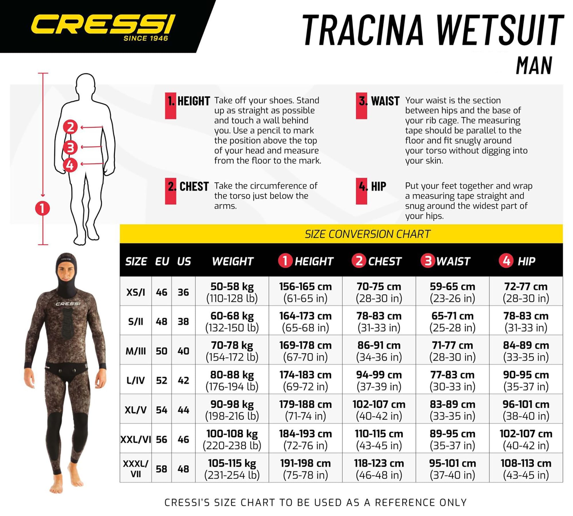 Cressi Westen Neoprenanzug Apnoe Tracina Hose 7 mm - Neopreno para Surf