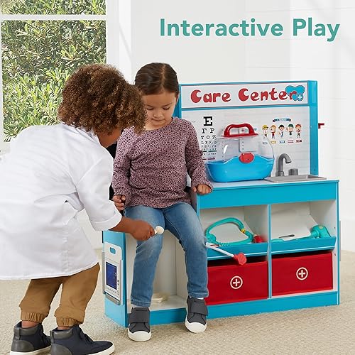 Miniatura 2 de Best Choice Products Juego de simulación para el consultorio del médico, juego de juguetes de madera para niños con funda de transporte, todos los