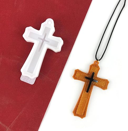 Miniatura 5 de Moldes de resina para joyas llavero de silicona con agujero de resina epoxi para bricolaje llavero collar colgante herramientas para hacer joyas