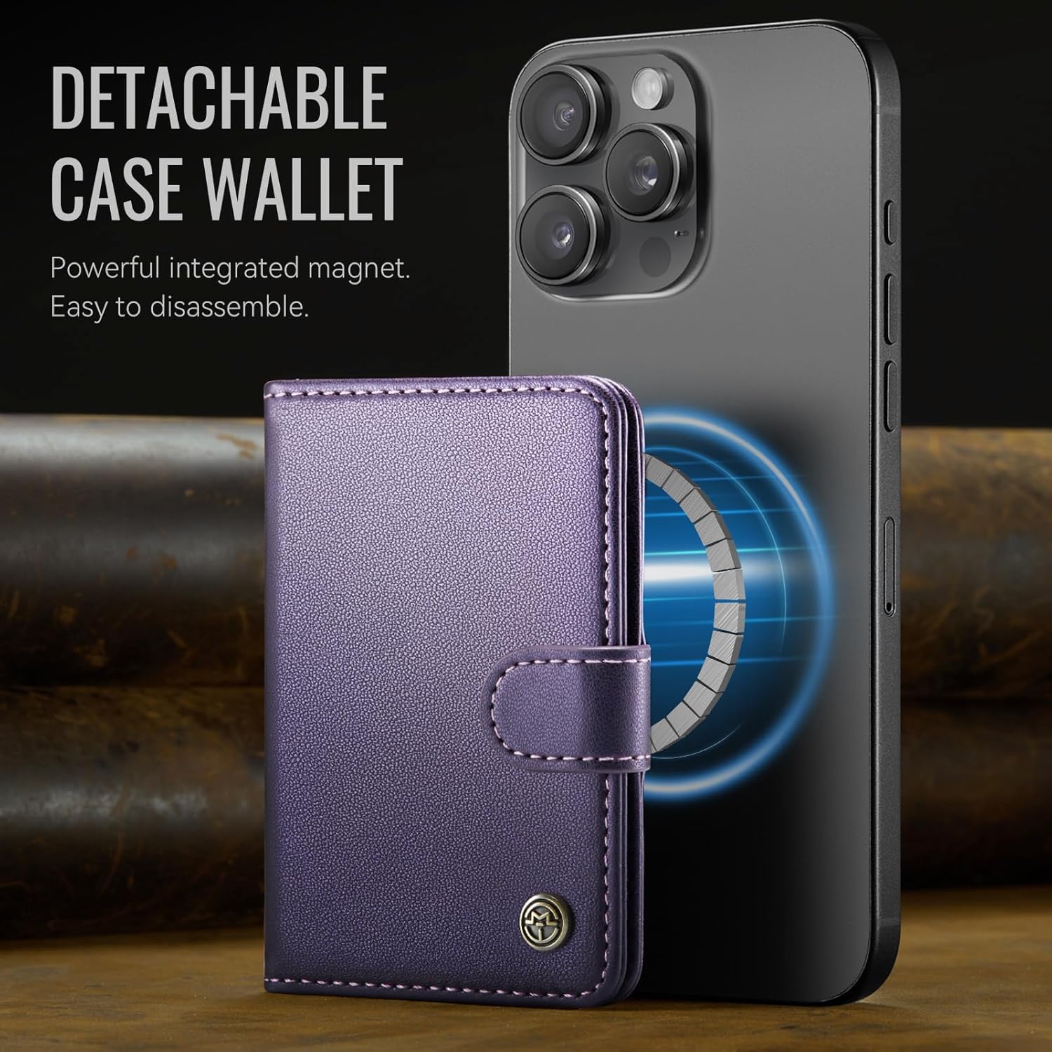 for Magsafe Wallet, Magnetic Phone Wallet with RFID Blocking 6-Card Holder for Men Women Minimalist Slim PU Leather Kickstand for iPhone 17 Air 16 15 14 13 12 Pro Max Plus, Elegant Purple - Image 8