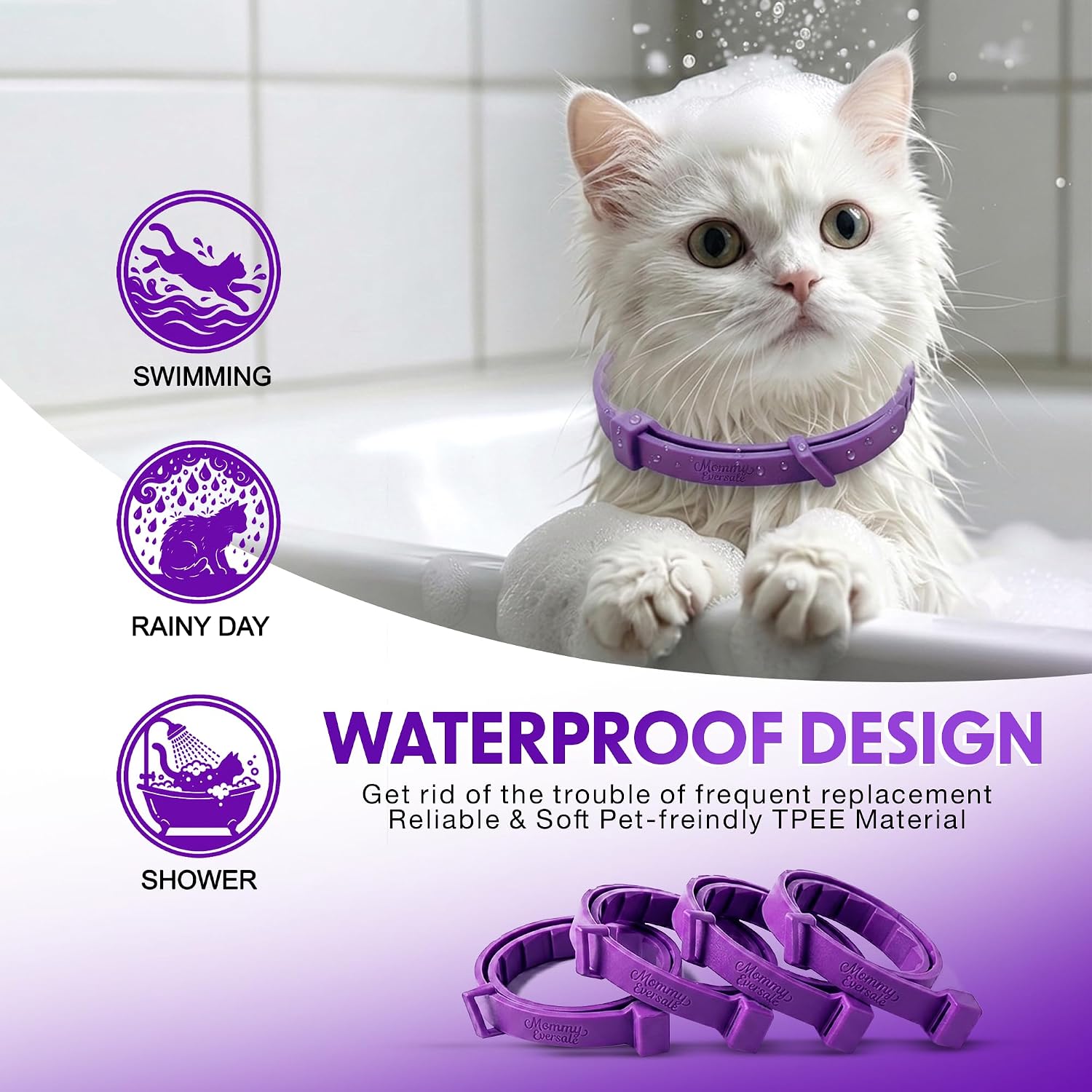 Cat Calming Collar for Cats – Natural Pheromone Stress Relief Collar for Anxiety, Travel, Vet Visits & Excessive Meowing – Adjustable Comfort Fit image 5