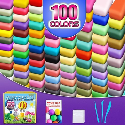 Miniatura 2 de Arcilla seca al aire 100 colores, arcilla para modelar para niños, arcilla mágica de moldeo de bricolaje, regalo para niños