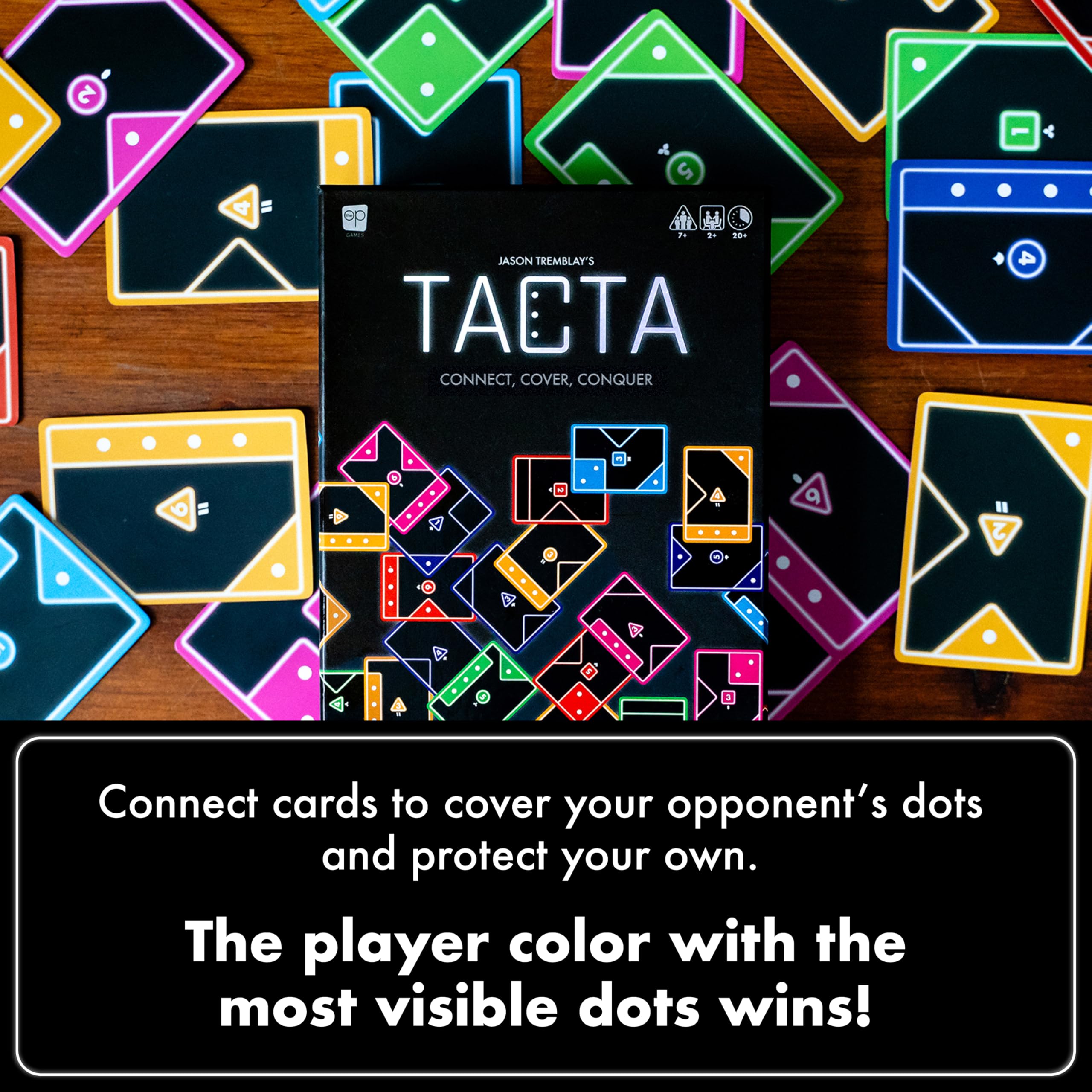 TACTA Gra Karciana – Strategiczna Gra z Kształtami – Dla Każdego – 2+ Graczy | 20 Min | Od 7 Lat – Angielski