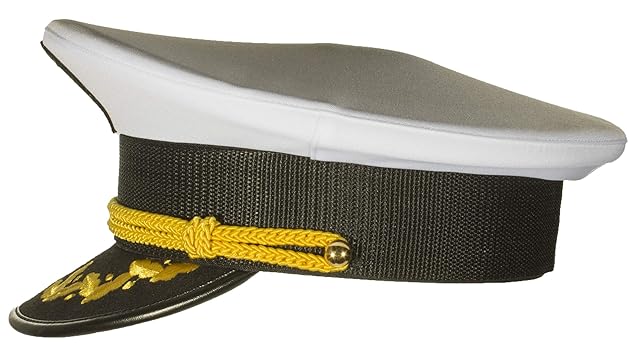 帽子 Captains hat SATINIOR 6 Pieces Yacht Captain Sailor Hat Navy and White