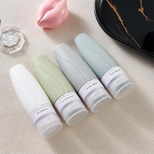 Miniatura 5 de INSFIT Botellas de viaje portátiles aprobadas por la TSA, 2 onzas, a prueba de fugas, sin BPA, recipientes de aseo de tamaño cosmético para hombres