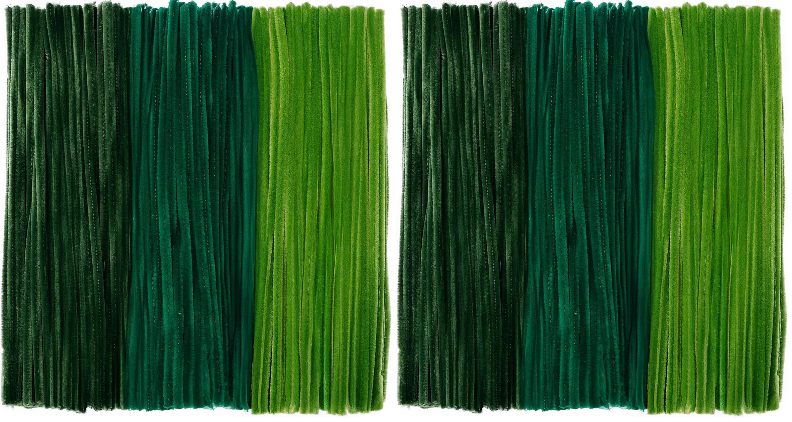 Caydo 300 Pieces Green Pipe Cleaners for Flower Making, Thick Fluffy Chenille Stems Bulk Kids Creative Arts &amp; Crafts Projects (Pack of 2)
