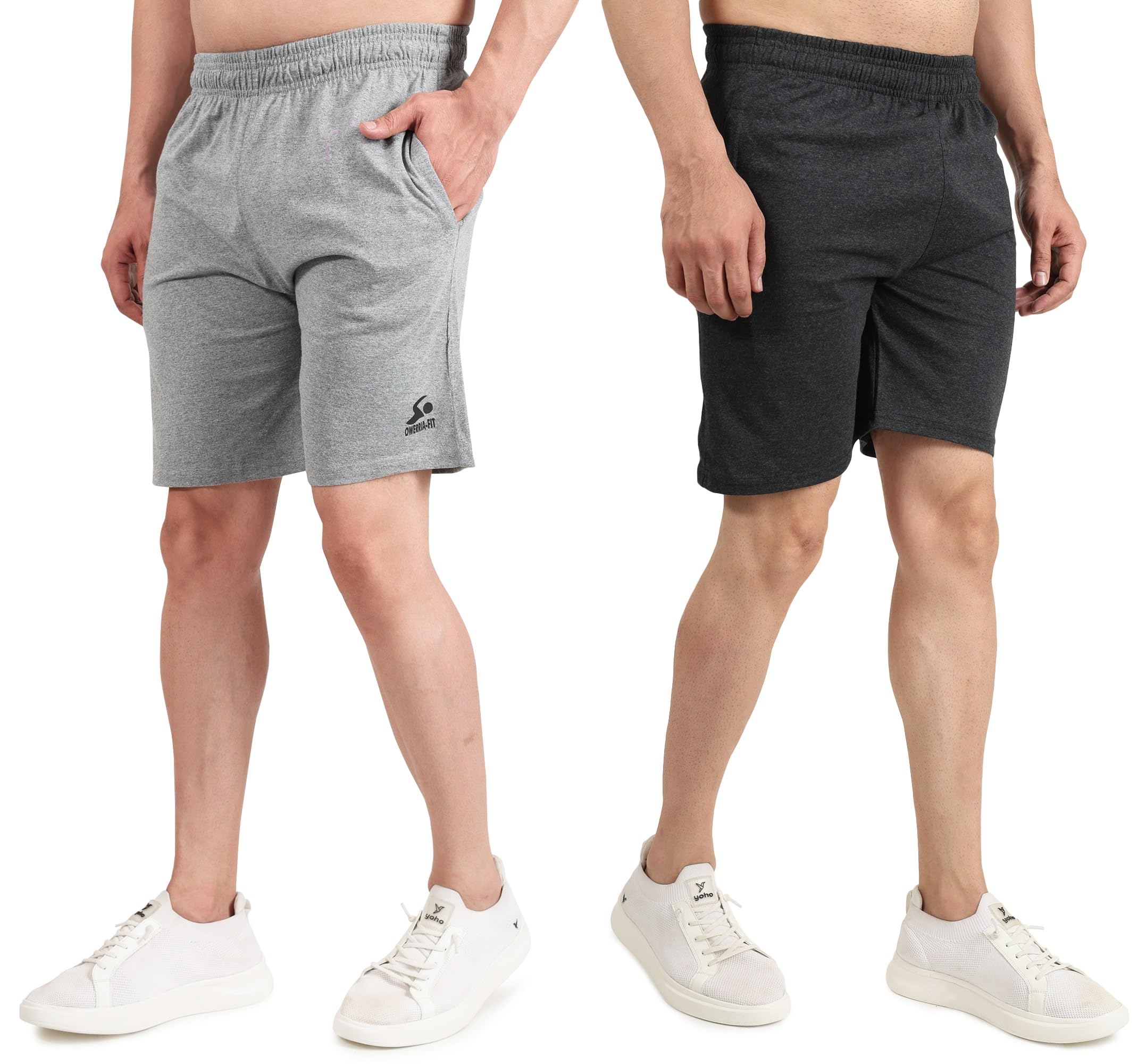 Hosiery Cotton Shorts Half Pants for Men Combo Pack 2-image-35