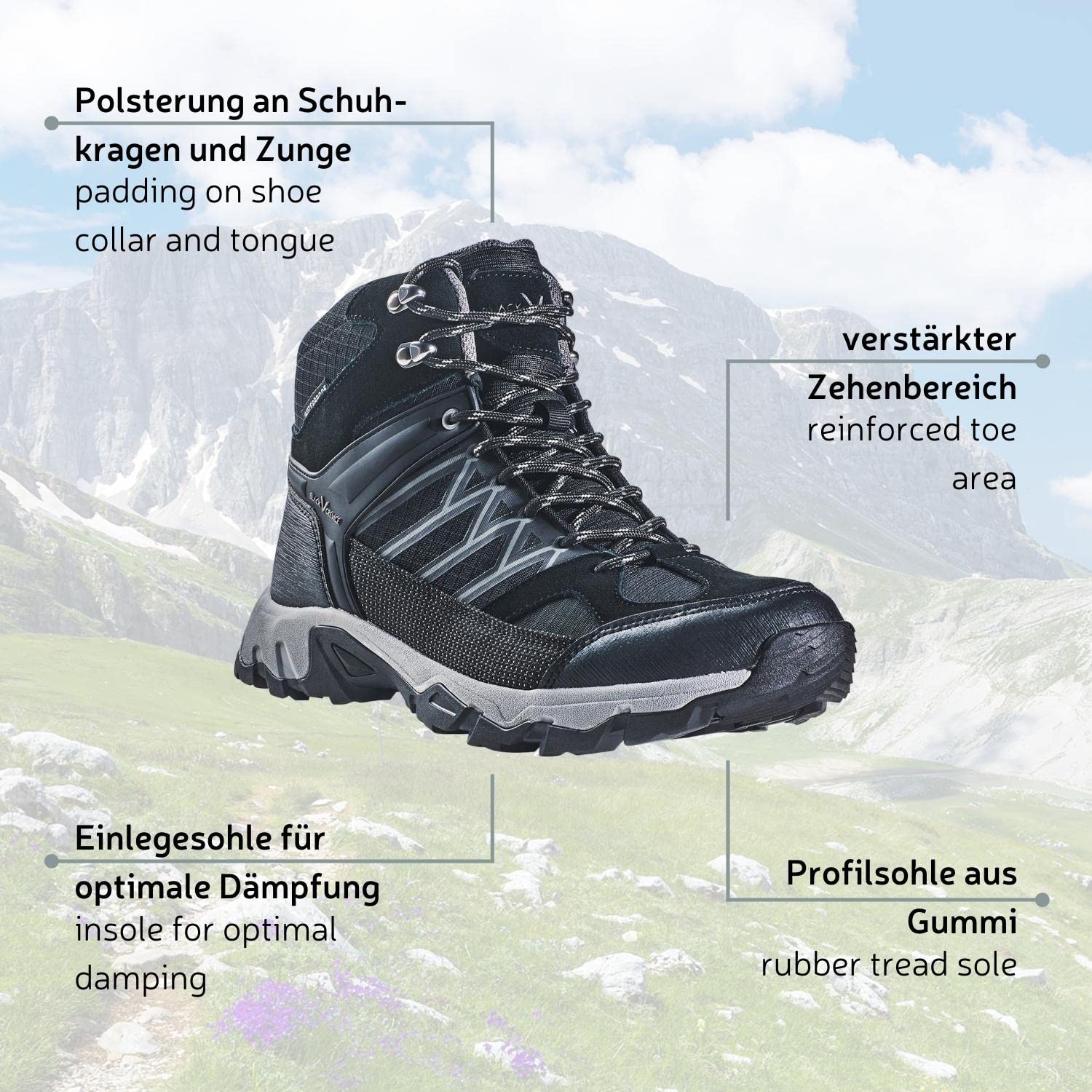 Black Crevice Zapatillas de Trekking Para Hombre CalzadoHombre