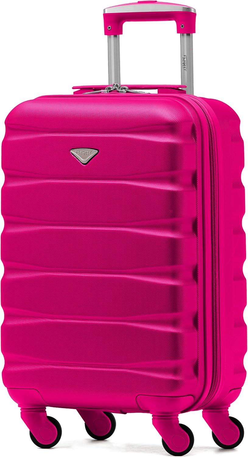 Flight Knight Lightweight 4 Wheel ABS Hard Case Suitcases Cabin Carry On Hand Luggage Approved for Over 100 Airlines Including easyJet, British Airways, RyanAir, Virgin Atlantic, Emirates & Many More