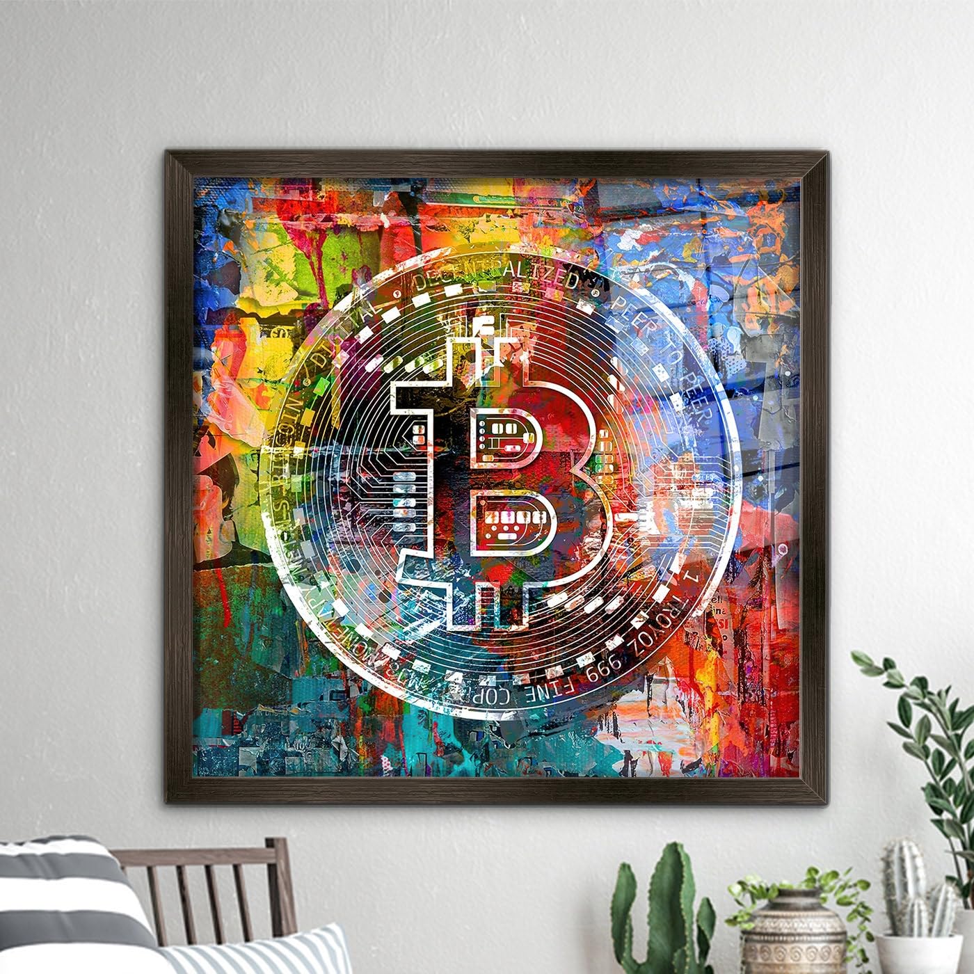 kayra export Tempered Glass, Custom Glass Printing Wall Art, Colorful  Bitcoin With Bright, Crypto Glass Art, Wall Art, Abstract Glass Art, (Black  Framed-24x24 inches) : Amazon.co.uk: Home & Kitchen
