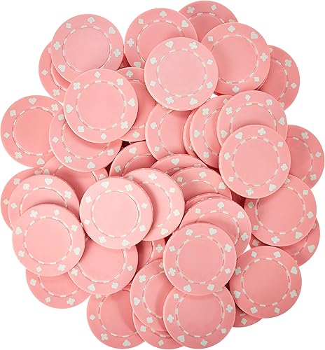 Miniatura 7 de Paquete de 100 fichas de póquer adecuadas  Juego de fichas de calidad de casino de 0.41oz  Fichas de póquer en blanco no denominadas  Perfecto para