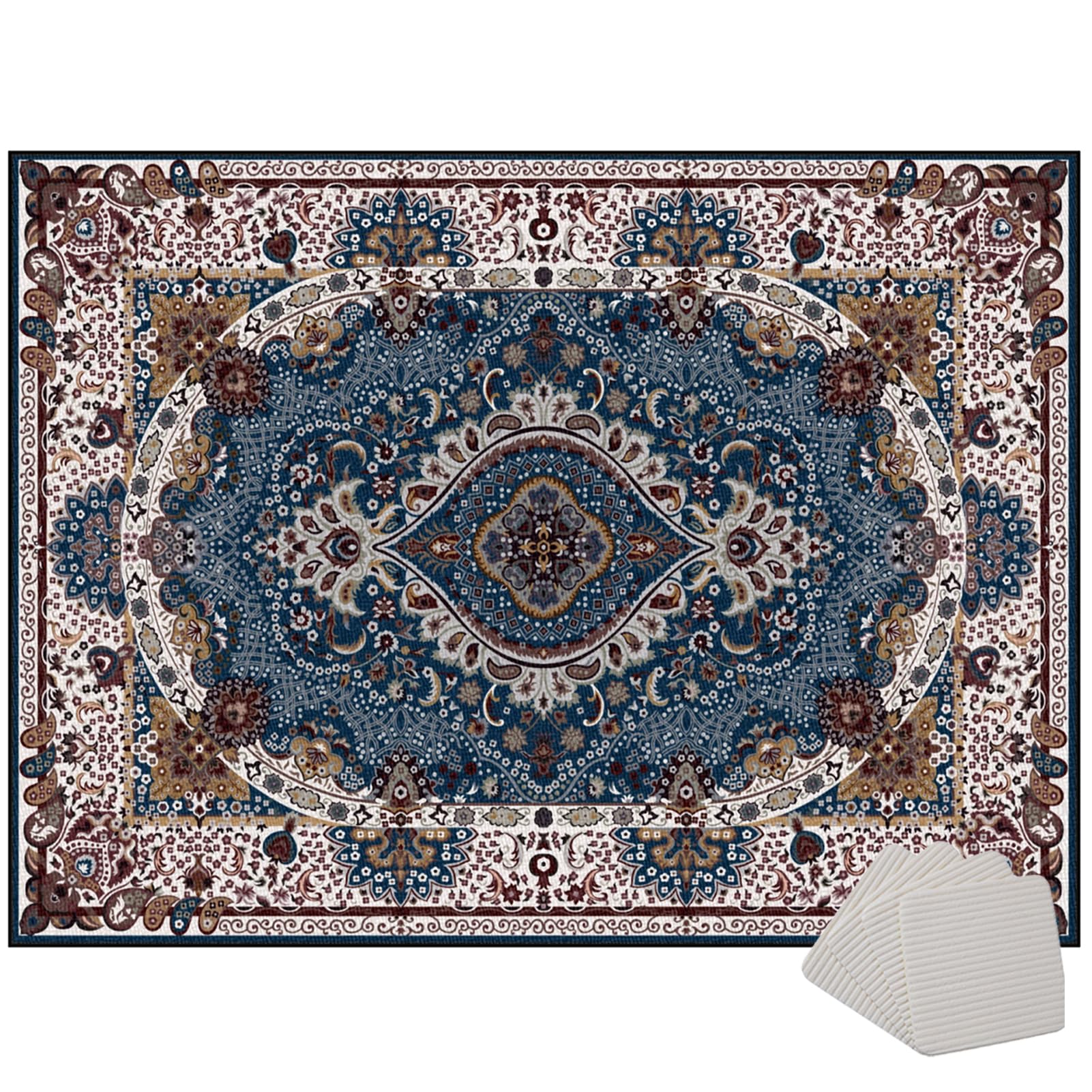 Qesjodfu D-17 Drum Rug Mat Drumming Drum Rug Soundproof Carpet Instrument Floor Mat Drum Carpet For Drummers Outdoor Electronic Drum Set Practice Music Rug Floor Protection Professional Drum Rugs 230 X 180 Cm