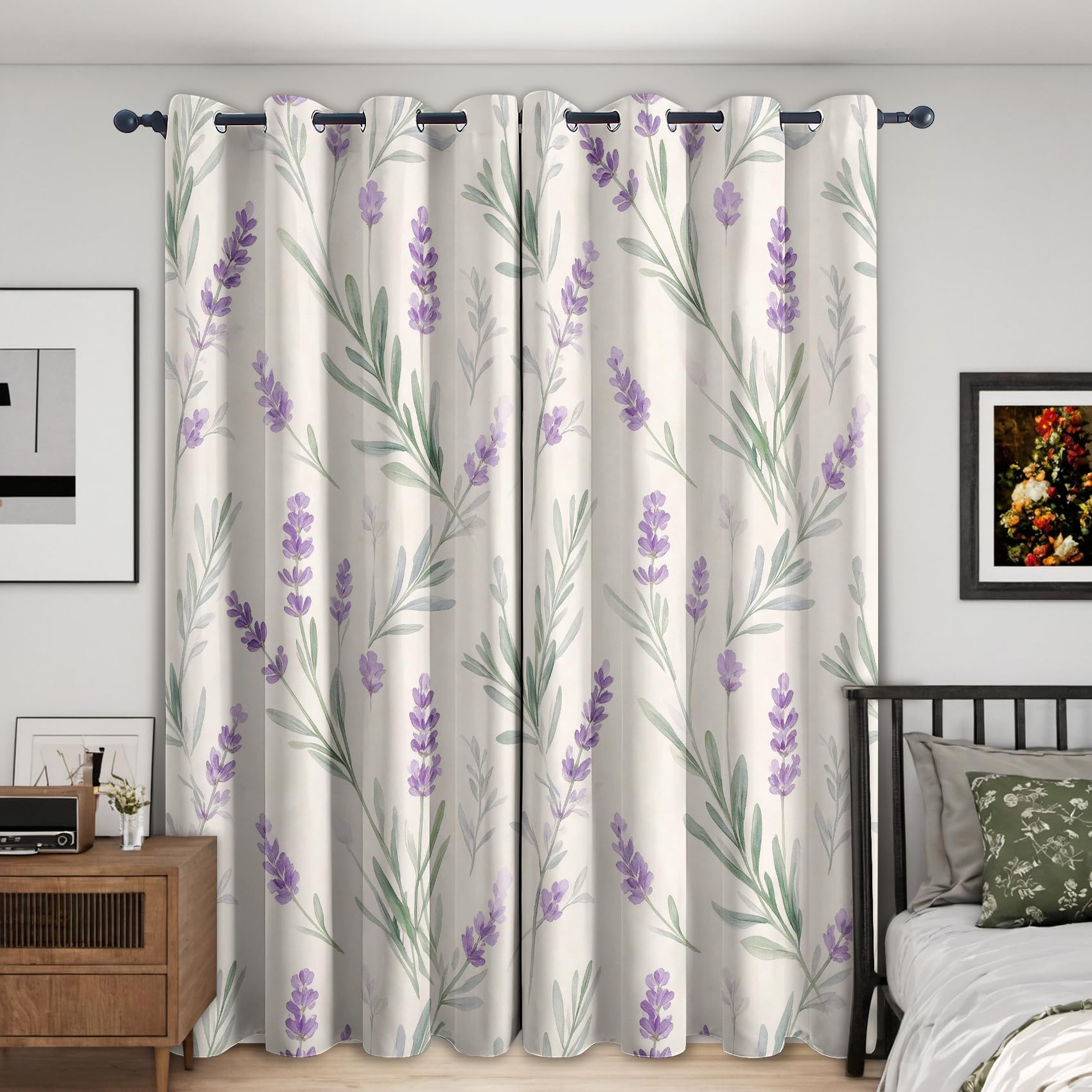 Lavender Blackout Curtains 46x72 Inch 2 Panels — image 1