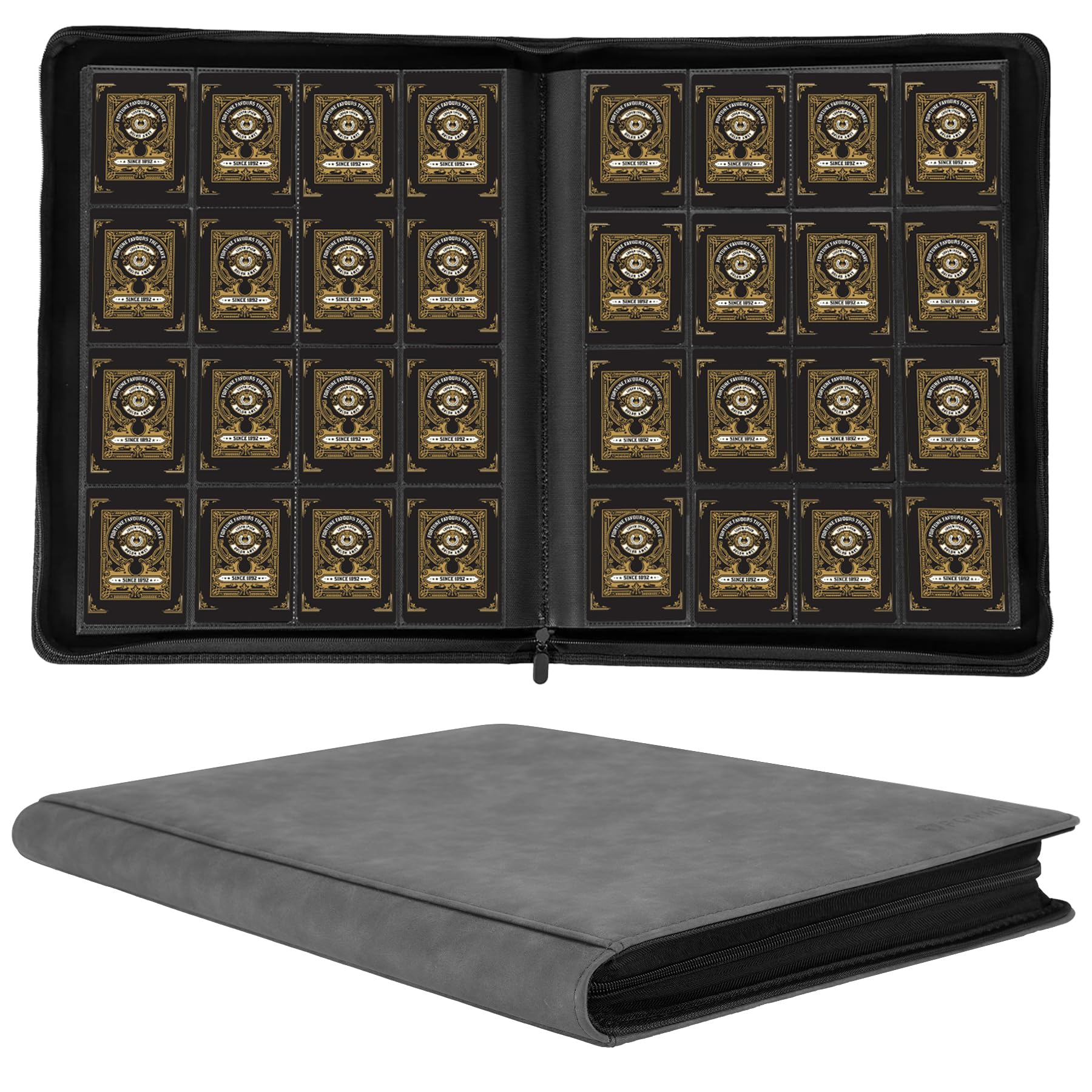 tcg binder 1000 cards Amazon.com: 1000+ Pockets Trading Card Binder, 16 Pockets Trading Card  Binder Ringless Side Loading Trading Card Album Folder for TCG,MTG,Sports  Cards(Gray) : Toys & Games