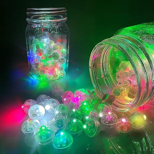 Miniatura 3 de Aogist 100 luces de globo Mutilcolor, luz de bola pequeña impermeable de largo tiempo de espera, lámpara LED redonda para linterna de papel, fiesta,