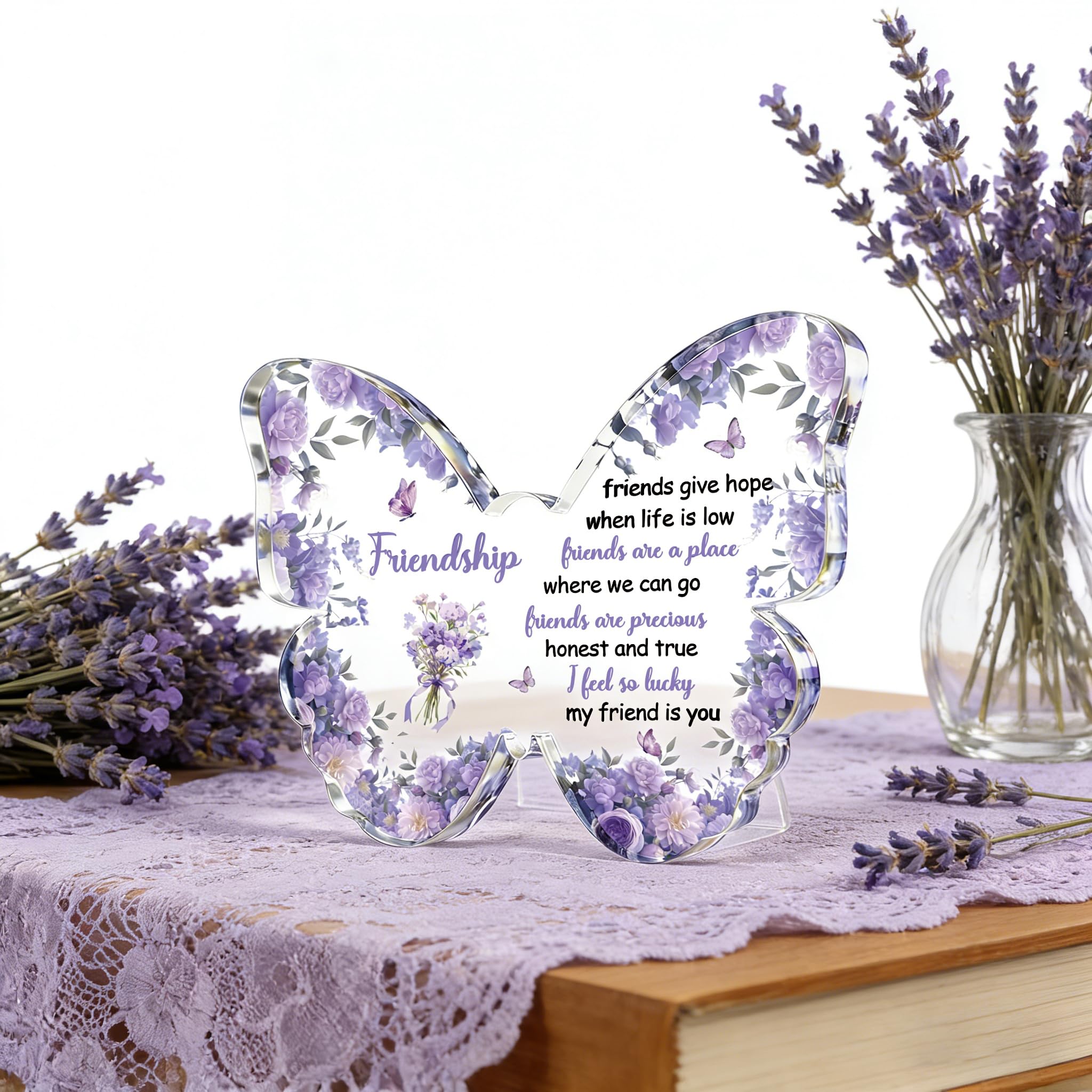 Friendship Gifts for Women Best Friend Birthday Gifts for Women Friendship Special Bestfriend Gift Ideas for Friend Female Besties Unique Butterfly Gift for Friends Female