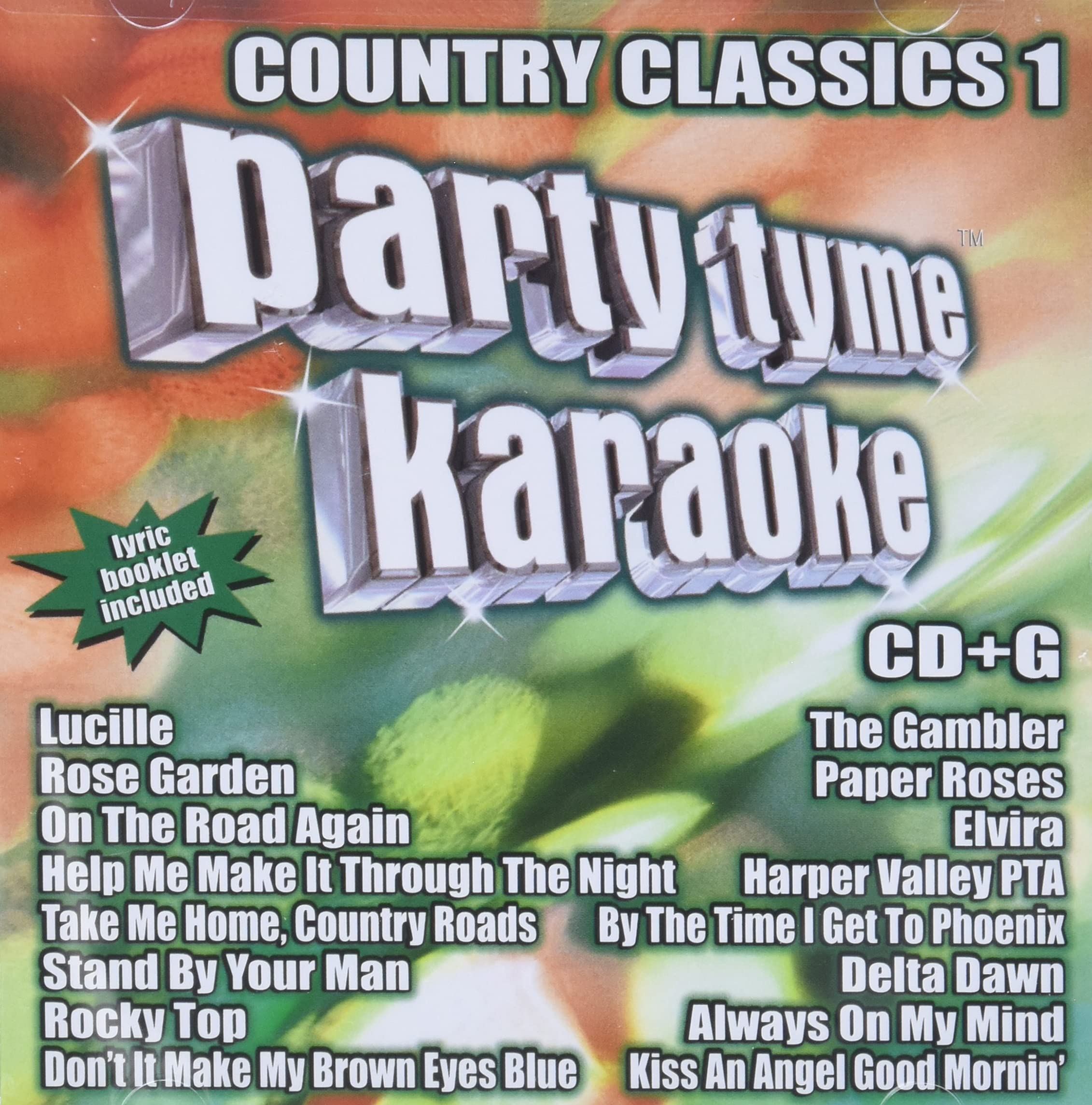 Party Tyme Karaoke: Country Classics [Audio CD] Various Artists; Sybersound; Party Tyme Karaoke; Glen Campbell; Jeannie C. Riley; Lynn Anderson; Marie Osmond; Crystal Gayle; Willie Nelson; Sammi Smith; Tammy Wynette; Tanya Tucker; The Oak Ridge Boys; The Osmonds; John Denver; Kenny Rodgers; Charley Pride; Taffy Nivert; Bill Danoff; Boudleaux Bryant; Felice Bryant; Kris Kristofferson; Little Richard; Don Schlitz and Joe South