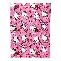 Northwest Hello Kitty Silk Touch Throw Blanket, 50" x 70", Love You Much