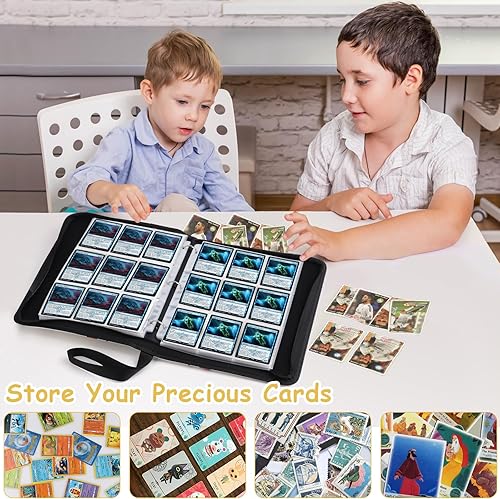 Miniatura 7 de MTGPRO Carpeta de tarjetas coleccionables, carpeta de 9 bolsillos para tarjetas intercambiables con capacidad para 720 tarjetas, álbum de tarjetas