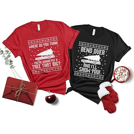Todd Margo Naughty Christmas Sweatshirts, Matching Bend Over And I'll Show You...