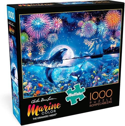 Miniatura 3 de Buffalo Games - The Dramatic Night - Rompecabezas de 1000 piezas multicolor, 26.75 pulgadas de largo x 19.75 pulgadas de ancho