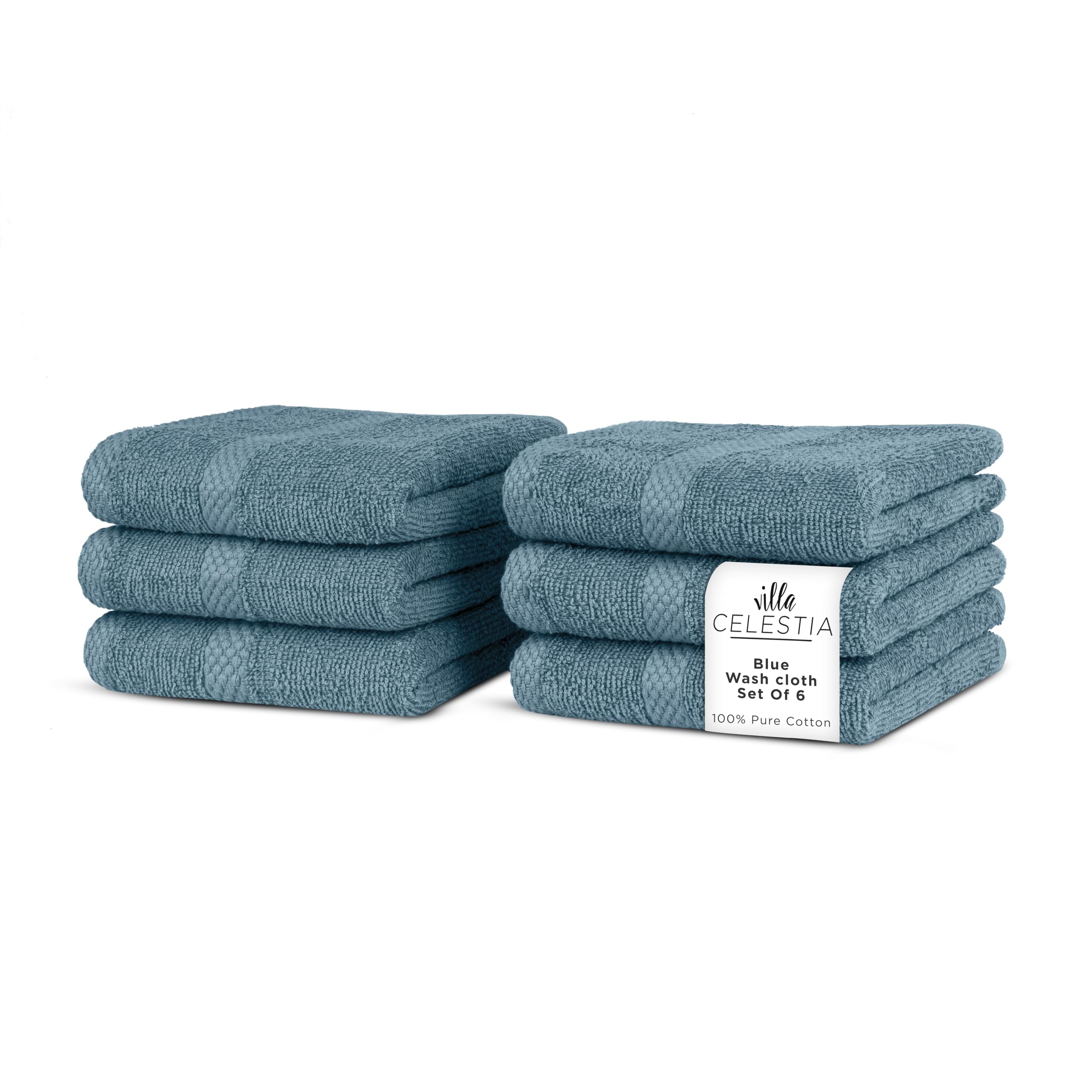 Villa Celestia Blue Washcloths