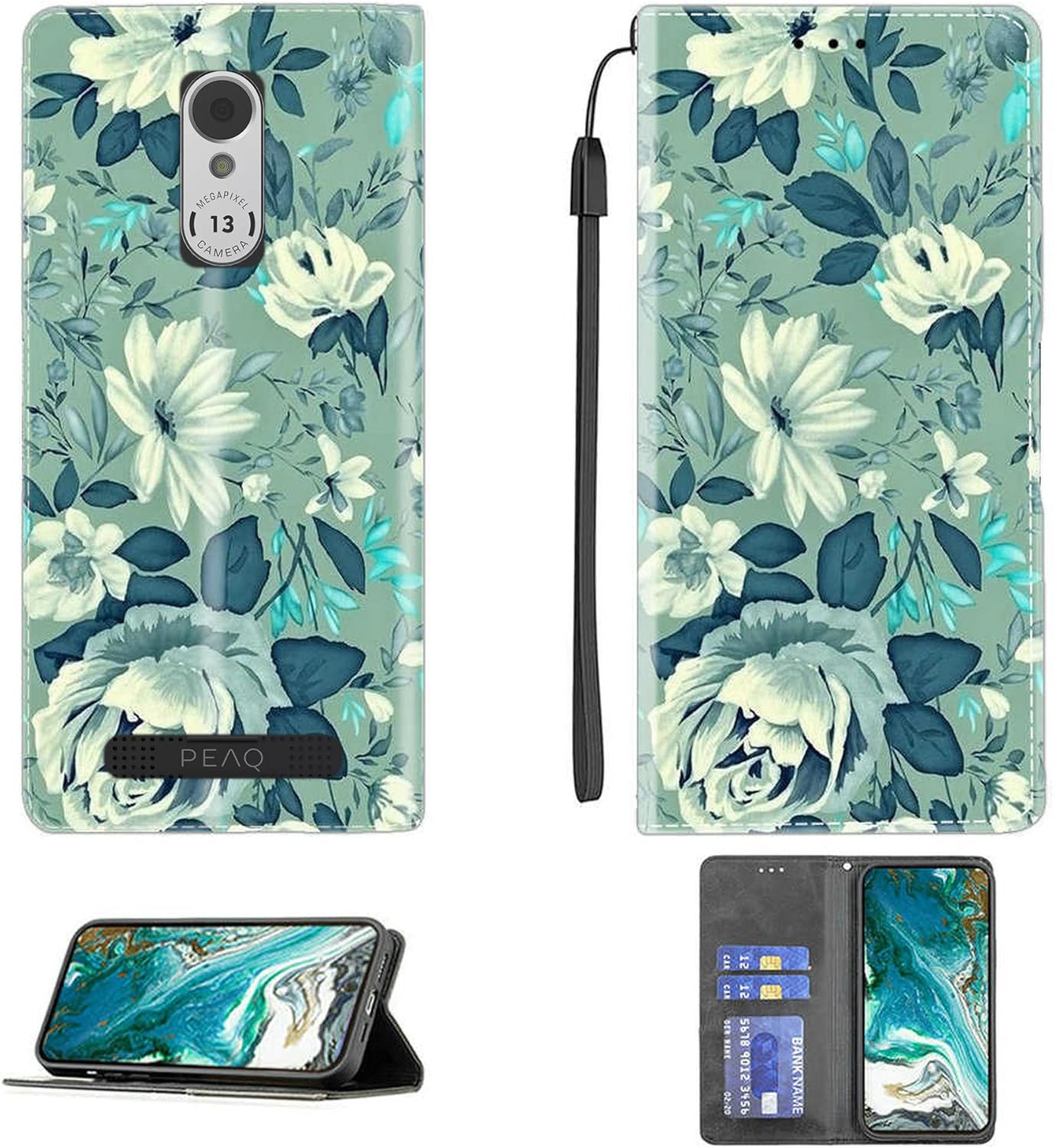 Case for Peaq PSP 400 Case Compatible with Peaq PSP 400 Phone Case Cover PU Leather Kickstand Magnetic Wallet Case CPT1