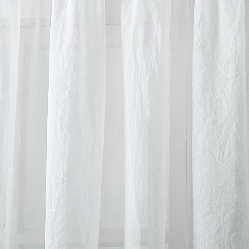 Miniatura 9 de No. 918 Tayla - Panel de cortina de tela semitransparente con textura rugosa