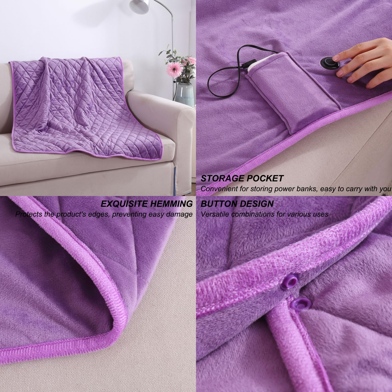 Nano - Manta de pana impermeable grande para sofá de 3 plazas, funda de sofá de 3 plazas, manta no slifa (180 x 300 cm, azul oscuro)