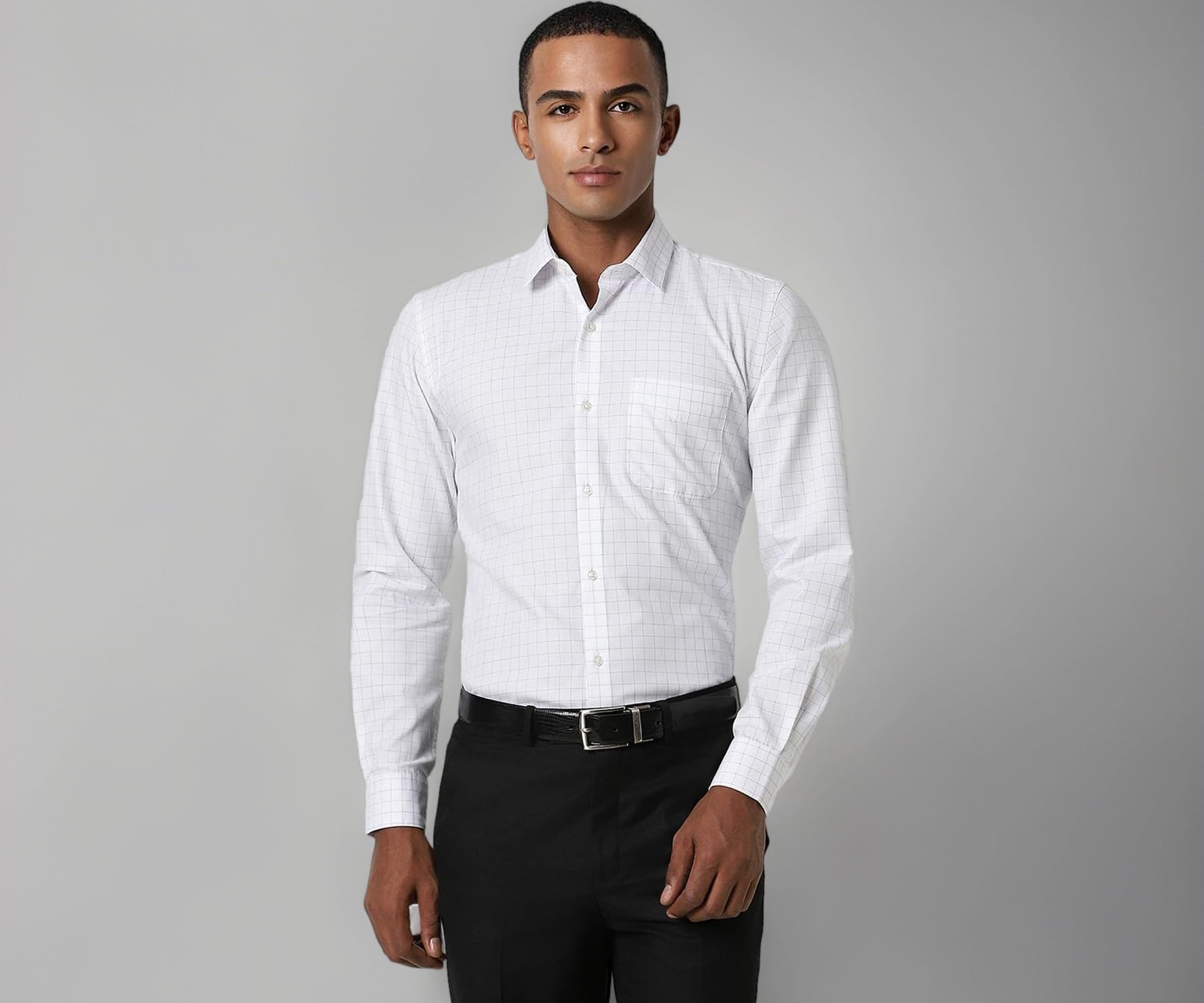 Peter England Men Polycotton Solid Slim Fit Shirt