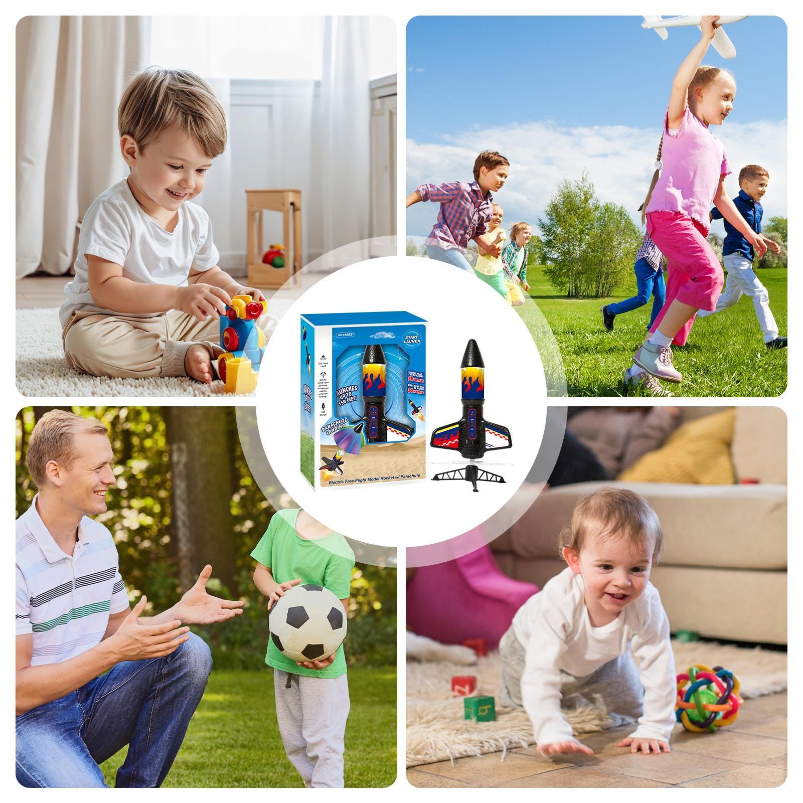 Giocattolo Di Di Lancio Per Bambini: Gioco Di Volo In Paracadute, Giocattolo Di Apprendimento Di Scienze STEM, Attrezzature Di Gioco Di Gruppo All'aperto, Design E Durevole | Ideale Per Bambini