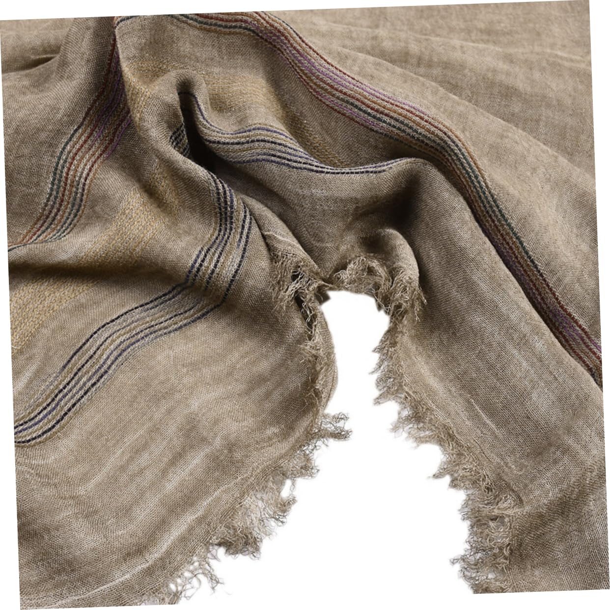 Sciarpa a Righe 2 Pezzi in Cotone, Foulard Moda Unisex | Beige e Rosa, Protezione Solare, Adatta per Mare e Viaggio, Stile Versatile per Tutte le Stagioni