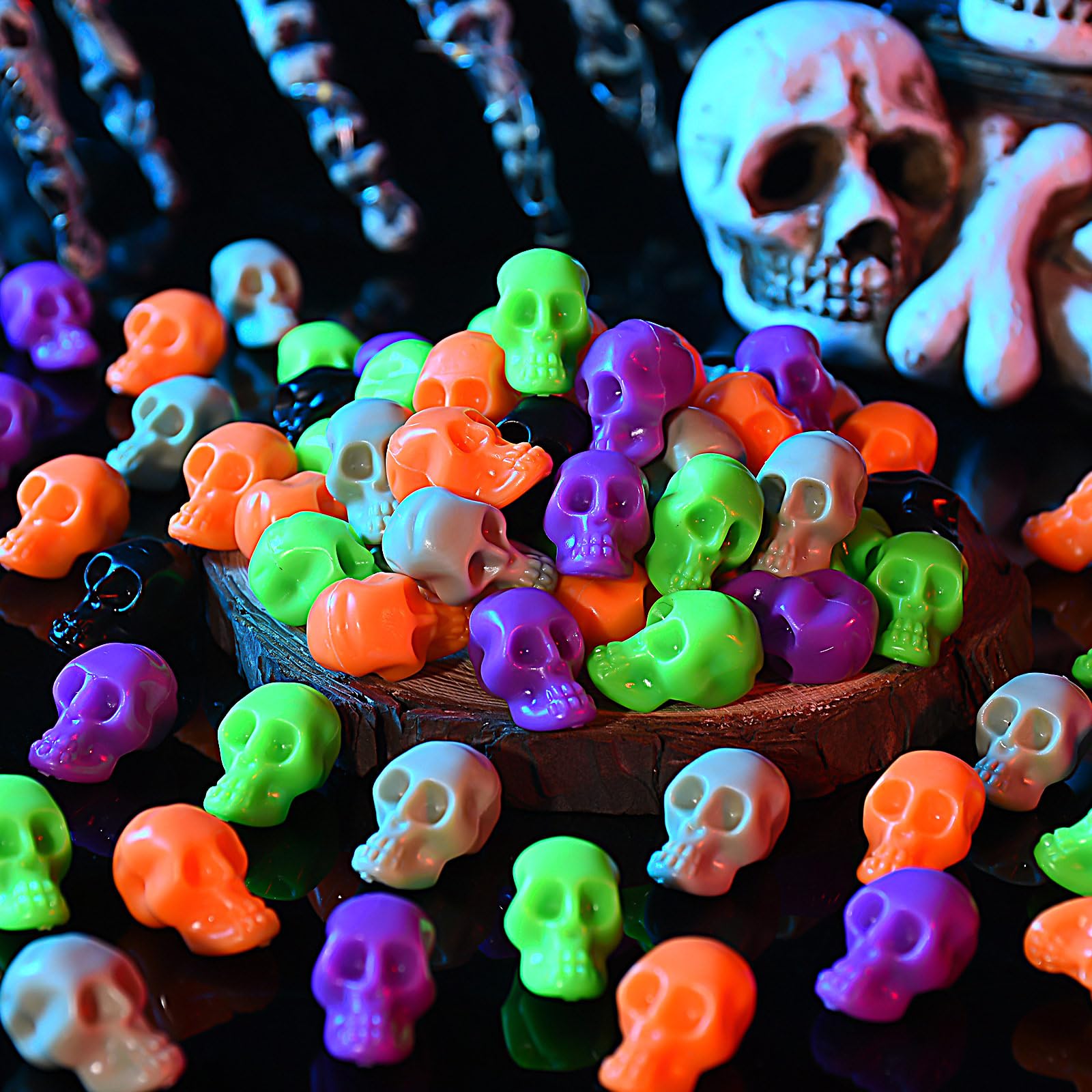BinaryABC 20 Mini Teschi In Resina Per Decorazioni Halloween – Statuette Micro Paesaggio, Accessori Per Casa Delle Bambole Infestata, Scherzi, Feste A Tema