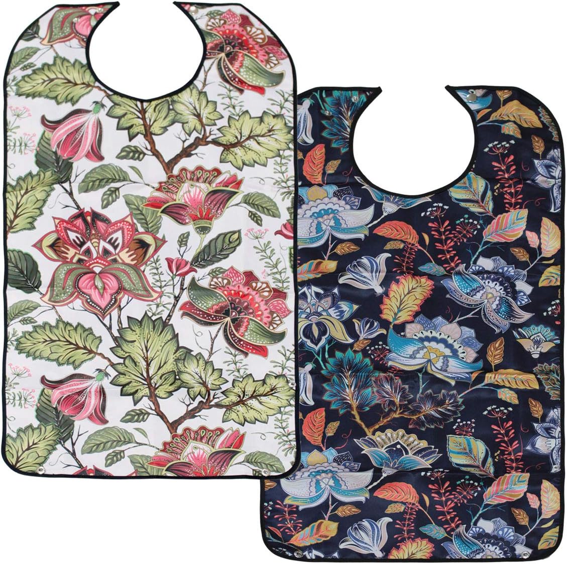 Ikuru y859 Gorgeous 2-Piece Eating Apron, Nursing Care, Fashionable, Nursing Apron, For Seniors, Eating Apron, Adults, Elderly People, Women's, Respect for the Aged Day, Gift, Brown, Free Size