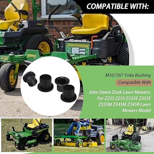 Miniatura 2 de 4 bujes de yugo M167267 compatibles con cortacésped J-OHN Deere Ztrak, para cortacésped Z235 Z255 Z335E Z355E Z335M Z345M Z345R modelo