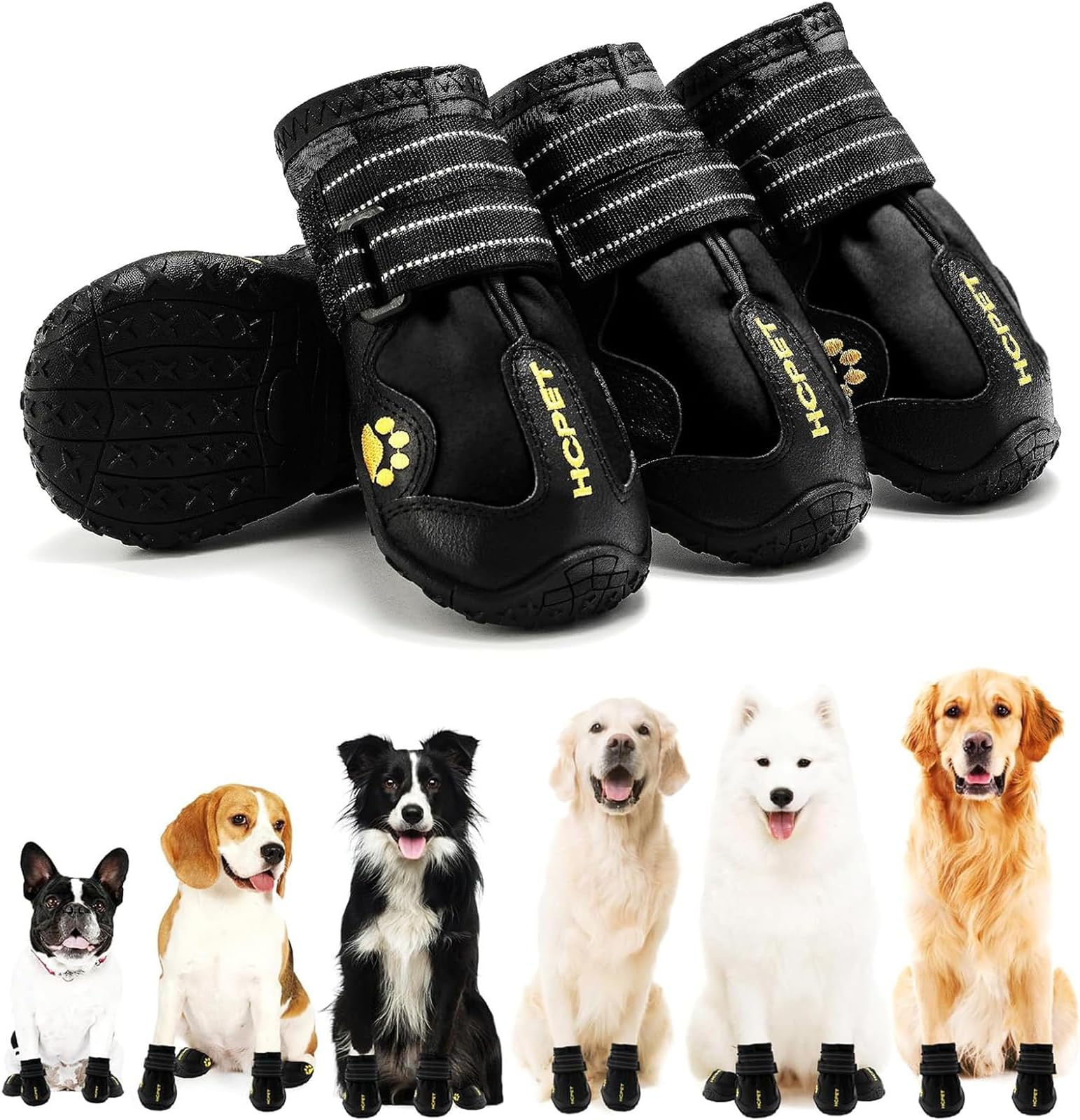 - Dog Boots for Large Medium Small Dogs, Water-Resistant Dog Shoes