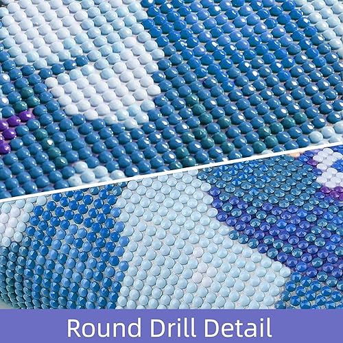 Miniatura 10 de Pintura de diamantes con flores enanas, kit de arte de diamantes para adultos, kit de bordado de gemas de taladro completo, pintura de puntos de