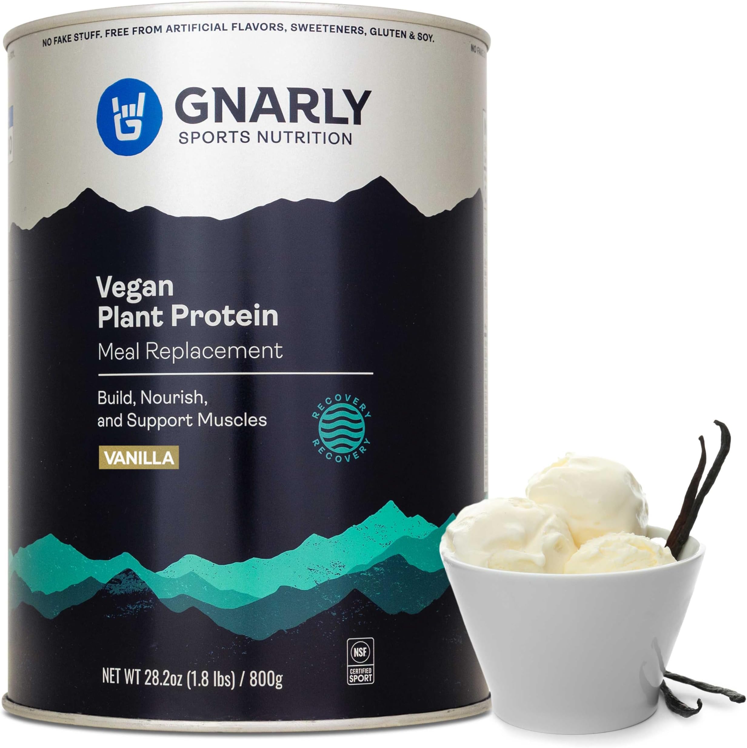 Gnarly Nutrition - Vegan Meal Replacement Powder Vicious Vanilla 32 Oz. 153554